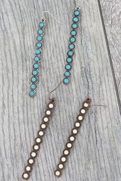 WESTERN LINEAR LONG DROP TURQUOISE HOOK EARRINGS IN OXIDIZED SILVER AND COPPER TONE METAL HEIGHT: 3.25" WIDTH: 0.25" LONG LINEAR RECTANGULAR GEOMETRIC INLAY INLAID DROP TURQUOISE SEMI STONE GEMSTONE COWGIRL OPEN STATEMENT SOUTHWESTERN COWBOY RODEO WILD WEST BOHO BOHEMIAN NAVAJO NATIVE AMERICAN SOUTHERN COUNTRY WESTERN EARRINGS Cowgirl Earrings, Navajo Pearls, Cowboy Rodeo, Western Earrings, Sterling Jewelry, Wedge Heel Sandals, Western Jewelry, Country Western, Oxidized Silver