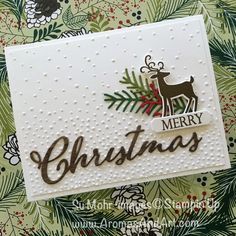 a christmas card with the word merry on it