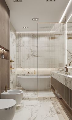 a bathroom with two sinks and a bathtub