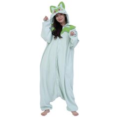 PRICES MAY VARY. Officially licensed Pokémon Sprigatito Kigurumi produced by the original Japanese brand SAZAC: Don’t fall for copycat imitations! SAZAC is Japan’s most successful Kigurumi manufacturer, unmatched in both quality and design. Our onesies feature symmetrical faces, professional stitching, thicker fabric and rich, vibrant colors. Adults Kigurumi are One-Size-Fits-All. They are made to be loose fitting and will fit anyone at least five feet tall. XL size is for those 6 feet tall and Sprigatito Plush, Pokemon Onesie, Pokemon Sprigatito, Jumpsuit Winter, Onesie Costumes, Adult Halloween Costumes, Fit Ideas, Watch Movies, Dress Robes