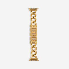 Meet your new favourite watch band. Perfect to add a touch of luxe to any outfit, wear it on repeat to the office, bar and everywhere in between. Crafted from premium stainless steel and plated in 18k Gold to elevate your Apple Watch into a piece of fine jewellery. Our commitment to high quality ensures your bracelet is: Waterproof Rust Free Tarnish Free Nickel Free Plating Need to shorten your band for a firmer fit? Simply flick open & remove the clasp links with your nail - no tool required! O Adjustable Gold Watch Band With Solid Link Construction, Gold Apple Watch Band With Extender As Gift, Timeless Stainless Steel Bracelet Strap Watch Accessories, Elegant Gold Watch Accessories With Solid Link Construction, Elegant Gold Watch Accessories With Solid Link, Timeless Stainless Steel Watch Bracelet Strap, Elegant Gold Stainless Steel Apple Watch Band, Classic Stainless Steel Apple Watch Band With Bracelet Strap, Gold Stainless Steel Timeless Watch Bands