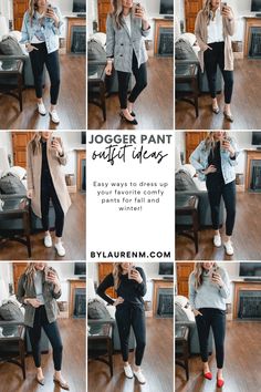 Office Jogger Outfit, Jogger Pants Outfit Office, Black Jogger Office Outfit, Casual At Home Outfits Winter, Athleisure Outfits For The Office, Winter Comfy Chic Outfit, Ziya Activewear Outfits Joggers, Fashions For 50 Year Old Women, Outfits With Joggers For School