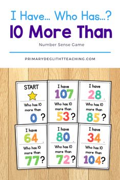 i have who has? number sense game for kids to practice numbers in the classroom