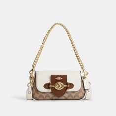 COACH® | Brie Shoulder Bag In Colorblock Signature Canvas Coach Dreamer Bag, Tas Coach, Hand Bags For Women, My Style Bags, Luxury Bags Collection, Handbag Essentials, Everyday Purse, Girly Bags, Luxury Purses