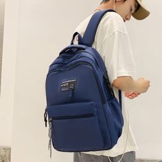 Fashion Men Backpack Waterproof Nylon Rucksack for College Boys Student Bookbag School Bag for Girls Black Travel Mochila [23y 7m 19d] Nylon Student Backpack, Large Capacity Nylon Backpack For Students, Blue Nylon Backpack For Study, Casual Nylon Backpack For Study, Functional Nylon Backpack For Study, Waterproof Backpack For Students, Nylon Backpack For Back To School, Waterproof Student Backpack, Large Capacity Nylon Backpack For Study