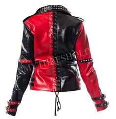 Harley Quinn Jacket, Toni Storm, Shearling Jacket Women, Studded Leather Jacket, Costume Noir, Black Costume, Studded Jacket, Leather Jacket Style, Real Leather Jacket