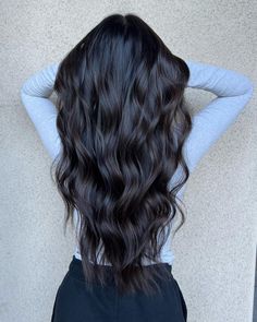 Hair Color For Black Hair: 25 Ideas Worth Emulating Dyes For Black Hair, Black Hair With Brown Highlights Dark, Dark Black Hair Highlights, Dark Dark Hair With Highlights, From Black Hair To Brown, Black Hair Shades, Deep Ash Brown Hair Dark, Brown Hair Dyed Black, Dark Hair Color Ideas For Curly Hair