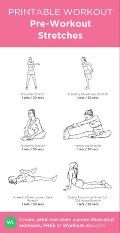 Pre Yoga Stretches, Gym Stretches Pre, Pre Work Out Stretches Gym, Post Cardio Stretch, Work Out Stretches Pre, Pre Workout Exercises, Pre Ab Workout Stretches, Pre Stretches Workout, Pre Exercise Stretches