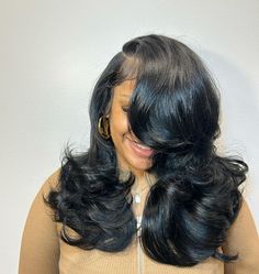 Wavy Hair Quick Weave, 2x6 Closure Quick Weave, Organique Quick Weave, Short Classy Hair, Birthday Hairstyle Ideas, Hair Calendar, Sew In Styles, Ponytails Hairstyles, Black Hair 90s