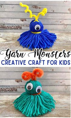 yarn monster craft for kids to make