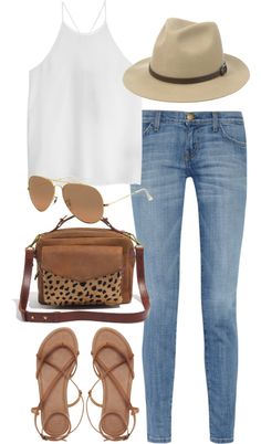 Egadi Islands, Sicilian Summer, Brown Handbags, Mode Shoes, Fest Outfits, Ray Ban Aviator, White Cami, Mode Casual, Casual Friday