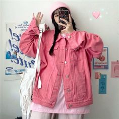 Home · OCEAN KAWAII · Online Store Powered by Storenvy Cotton Coat Men, Pink Denim Jacket, Jacket Korean, Black Jean Jacket, Jean Jacket Men, Mens Jackets Casual, Casual Outerwear, Cotton Coat, Denim Jacket Men