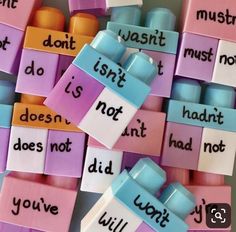 colorful sticky notes with words that say don't, don't and do not