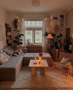 a living room filled with furniture and decor