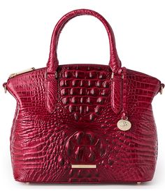 From the Ombre Melbourne Collection by BRAHMIN&#x2C; the Merlot Duxbury Satchel Bag features:LeatherZip top closureBack slide in pocketRemovable adjustable strapInterior zip pocketAttached key clipFooted bottomApprox. 25" strap drop&#x2C; 4" handleApprox. 12.8" W x 9.75" H x 5" DImported. Brahmin Handbags, Slide In, Satchel Bag, Merlot, Dillard's, Satchel Bags, Handbag Accessories, Designer Fashion, Melbourne