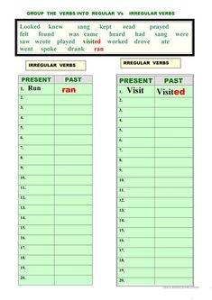 the printable table is shown for each student to use in their class's workbook