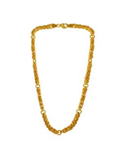 Menjewell Classic & Lustrous Gold Byzantine Interlocked Link Design Brass Chain For Men Rs. 539/- Gold Plated Chain For men,Gold Plated Chain For You, Mens Chains Online,  Buy Mens Chains Online, Buy Designer Mens Chains Online,  Buy Traditional Mens Chains, Buy modern Mens Chains Thai Men, Shoulder Chain, Neck Chain