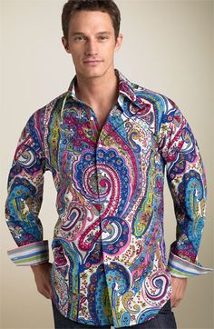 Robert Graham 'Sir Roland' Paisley Shirt Mens Paisley Shirts, Etro Dress, Etro Paisley, Paisley Shirt, Robert Graham, Paisley Design, Bold Fashion, Modern Man