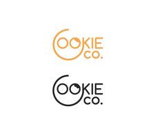 two logos for cookie co and cookie co, one in orange and the other in black