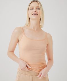 Women's Apricot Everyday Shelf Bra Camisole M. Super soft organic women's clearance Everyday Shelf Bra Camisole from Wear PACT. Fair Trade Factory. GOTS Certified Organic Cotton Tank Top With Delicate Straps For Loungewear, Loungewear Tank Top With Delicate Straps, Delicate Straps Tank Top For Loungewear, Everyday Camisole Tank Top With Built-in Bra, Adjustable Straps Cami Tank Top For Loungewear, Cami Tank Top With Adjustable Straps For Loungewear, Spaghetti Strap Tank Top With Built-in Bra For Loungewear, Cami Tank Top With Delicate Straps For Loungewear, Tank Camisole With Built-in Bra For Loungewear