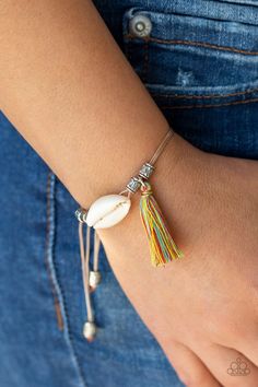 Urban Bracelet SEA If I Care Multi ✨ Urban Bracelet Sliding Knot Bracelet, Adjustable Sliding Knot, Paparazzi Accessories Jewelry, Seashell Bracelet, Sliding Knot Closure, Tassel Bracelet, Knot Bracelet, Sliding Knot, Paparazzi Accessories