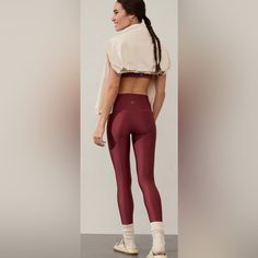 Brand New Fully Authentic Perfect Condition Full Length Compressive Activewear For Jogging, High Stretch Red Athleisure Leggings, Sporty Solid Color Tights For Gym, Solid Color Sporty Tights For Gym, Sporty Solid Tights For Sports, Sporty Tights For Gym, Sporty Solid Color Sports Tights, Red Fitted Jogging Bottoms, Fitted Red Jogging Bottoms