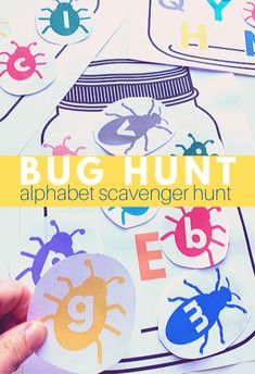 bug hunt alphabet scavenger printables for toddlers to practice letter recognition