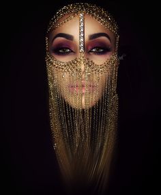 In the land where the ocean meets the desert Arabic Make-up, Don Pedro, Arabic Makeup, Face Veil, Face Jewellery, Arab Fashion, Arabian Nights, Beauty And Fashion, Makeup Inspo