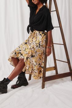 Free to be flowy✨ Flowy Asymmetrical Hem Skirt For Spring, Flowy Asymmetrical Maxi Skirt With Ruffle Hem, Flowy Ruffled High-low Skirt, Flowy High-low Hem Skirt With Ruffles, Spring High-low Hem Ruffled Skirt, Spring Ruffled High-low Skirt, Spring High-low Ruffled Skirt, Summer Skirt With Asymmetrical Ruffle Hem, Summer Asymmetrical Skirt With Layered Hem