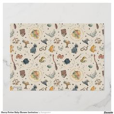 an image of a pattern with cats and other things on the surface in white marble