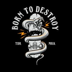 the logo for born to destroy