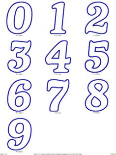 the numbers are drawn in blue ink