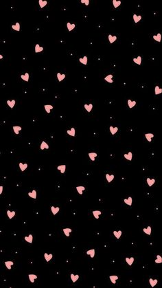 pink hearts on black background for valentine's day