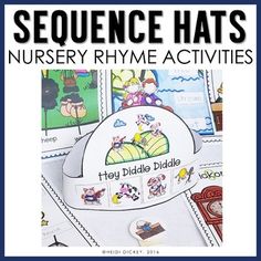 the cover of sequence hats nursery rhyme activities