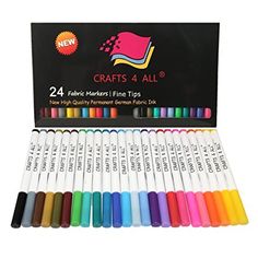 24 different colored markers in a box