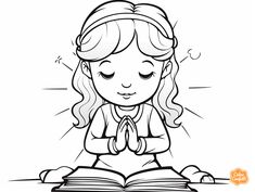 illustration of Children's prayer time coloring Sunday School Prayer, Childrens Prayer, Sunday School Coloring Pages, Kids Sunday School Lessons, School Prayer, Children's Church Crafts, Sunday School Kids, Paper Craft Videos