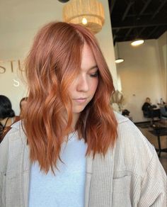 Copper hair red hair kenra dyed hair dark blonde copper medium blonde copper igora Pinky Copper Hair, Dark Copper Blonde Hair, Strawberry Copper Hair, Copper Hair Red, Red Tint Hair, Bleach Hair Dye, 2024 Predictions, Cowgirl Copper, Light Copper Hair