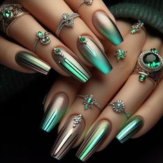 Catherine Nails, Brown Fall Nails, Nail Art Fall, Nails Chrome, Fall Nail Trends, Airbrush Nails, Fall Nail Art Designs, Fancy Nails Designs, Nail Art Designs Diy