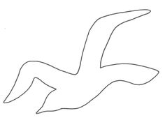 an outline of a bird flying in the air with its wings spread out and it's beak extended