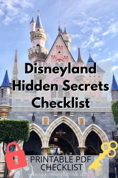 the disneyland hidden secrets checklist with text overlay