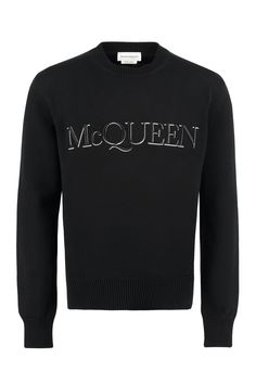 Looking for something that effortlessly combines comfort and style? This piece, crafted from pure cotton, is like wearing a gentle hug from your favorite sweater. It's the kind of relaxed luxury you expect from Alexander McQueen clothing. Ribbed edges for a snug fit 100% cotton for ultimate comfort Made in Italy Color: Black Standard sizing Perfect for any season | Alexander Mcqueen Men's Cotton Crew-Neck Sweater in Black | Size Large | 651184Q1XAY Color 1011 Alexander Mcqueen Clothing, Sweater For Men, Alexander Mcqueen Men, Favorite Sweater, Men's Wardrobe, Emilio Pucci, Tailored Trousers, Denim Pant, Black Sweaters