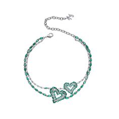 Emerald Heart Charm Jewelry, Green Heart-shaped Jewelry For Party, Green Heart-shaped Party Jewelry, Green Emerald Heart-shaped Necklace, Green Heart-shaped Emerald Necklace, Heart-shaped Emerald Jewelry For May Birthstone, Green Emerald Heart Pendant Jewelry, Elegant Heart-shaped Green Emerald Necklace, Elegant Green Heart-shaped Emerald Necklace