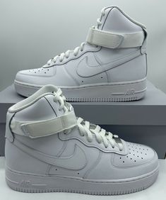 Nike Air Force 1 HIGH '07 Triple White, Men's SIZE 11 CW2290-111. New with imperfection on heel(pictured) Damaged box Will ship next day Nike Air Force Men, Nike Air Force 1 High, Athletic Shoes Nike, Air Force 1 High, Nike Air Force 1 07, Nike Fashion, Nike Air Force 1, Nike Air Force Sneaker, Air Force 1