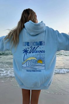 22$ SALE ENDS AT MIDNIGHT Embrace the ebb and flow of life with our stylish Life Comes In Waves Hoodie. Cozy and comfortable, it's the perfect lightweight layer for those cool summer nights, offering both warmth and a touch of inspiration. SPECIFICATIONS Sizing: True-to-size, order your regular size. Size up for baggier fit. Easy Care: Machine washable, designed to keep shape and color. WHY THEY LOVE IT ★★★★★A "MUST-HAVE""Finally I found them! The design and print look so cute. It makes any outfit look 10/10 - everyone needs this!"Sarah G. ★★★★★PERFECT FIT - SO CUTE"Exactly what I ordered. I bought this hoodie because I thought it was cute. It’s super cute and comfy!"Ivy A. ★★★★★REALLY GOOD QUALITY"As soon as I unboxed it I knew it was really high quality. They've already gone through seve Life Comes In Waves, Merch Design Ideas, Beach Hoodies, Hoodie Merch, Merch Design, Off Shoulder Fashion, Wave Print, Vintage Life, Embroidered Hoodie