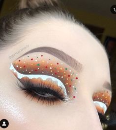 Thanksgiving Makeup, Make Up Designs, Christmas Makeup Look, Holiday Makeup Looks, Winter Makeup, Creative Eye Makeup, Creative Makeup Looks