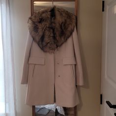 Reposhing This Item I Purchased From @Ambermusser. Loved It, But Ready To Rotate For Something New. Questions? Leave A Comment Below! Leave A Comment, Something New, Fur Coat, Kate Spade, Jackets & Coats, Jackets For Women, Cream, Women Shopping, Color