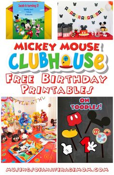 mickey mouse birthday party with free printables