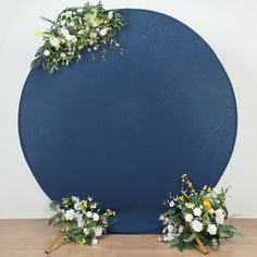 7.5 Feet Matte Navy Blue Round Spandex Wedding Backdrop Stand Cover Navy Blue Wedding Backdrop, Party Backdrop Stand, Navy Blue Backdrop, Red Wedding Decorations, Circle Backdrop, Navy Decor, Metal Wedding Arch, Swag Ideas, Wedding Hoop