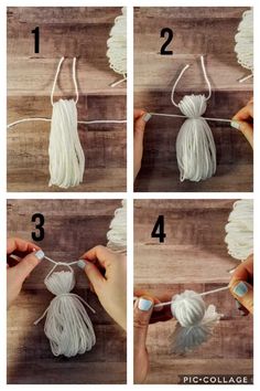 instructions to make tassels with yarn