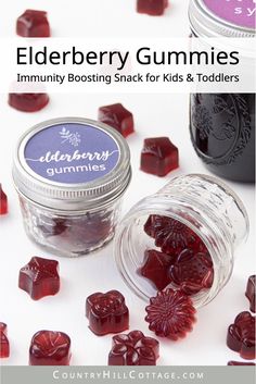 an image of elderberry gummies in jars